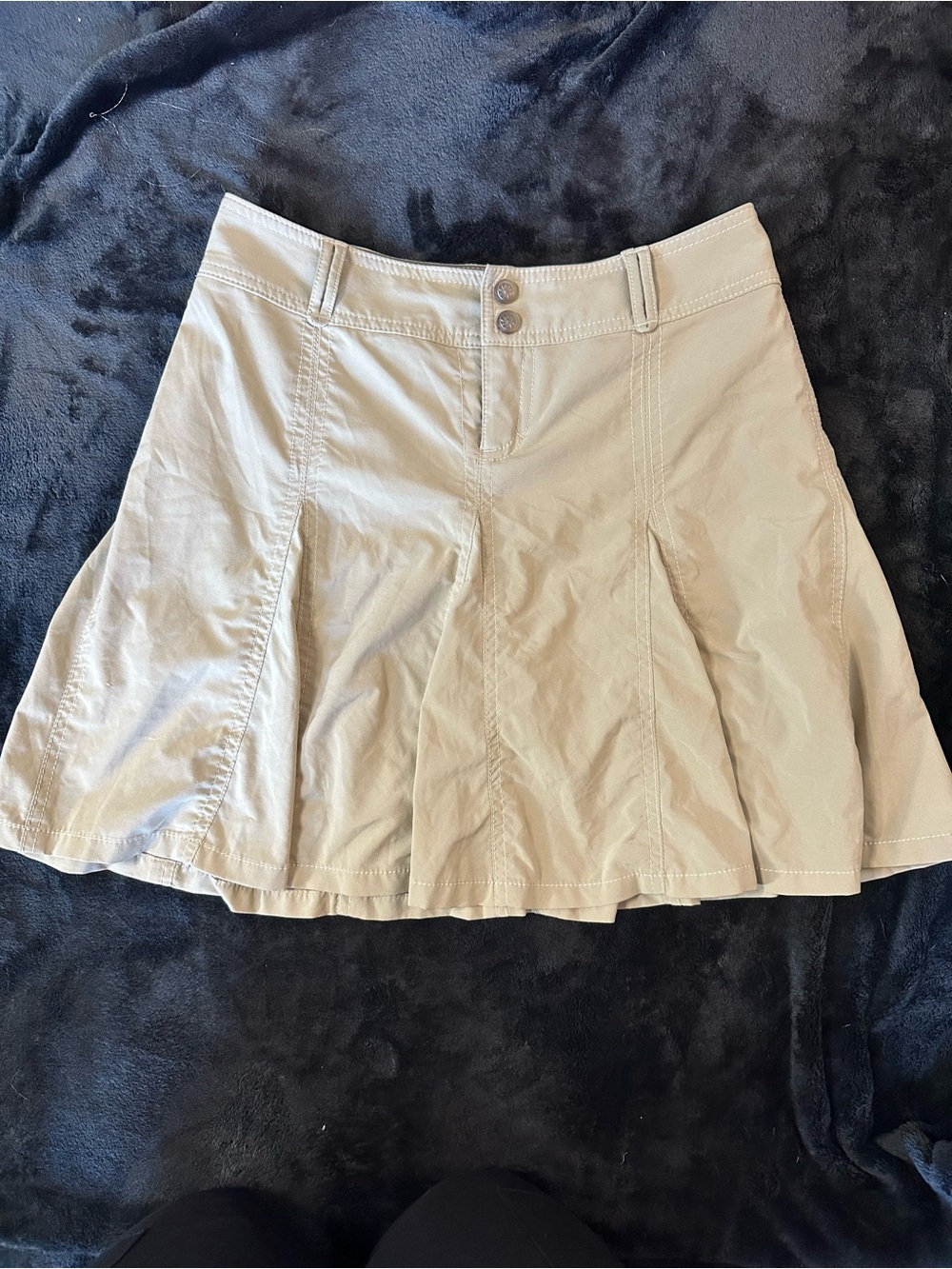 Athleta Tan Active Skort Size 2 Petite Flowy Athletic Golf Tennis Skirt Skort